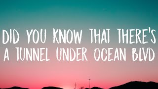 Lana Del Rey - Did you know that there's a tunnel under Ocean Blvd (Lyrics) Resimi