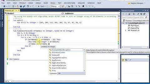 VB.NET code to sort an integer array