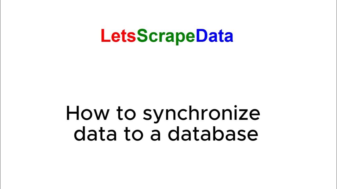 how-to-synchronize-data-to-database-youtube