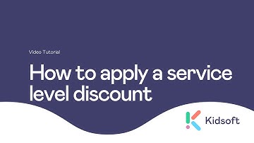 Kidsoft Video Tutorial - How to apply a service level discount