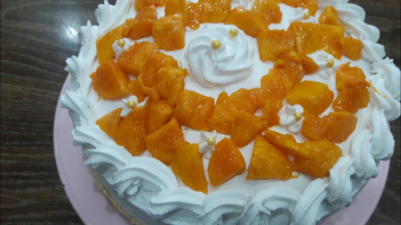 Mango cream cake (Recipe) - YouTube
