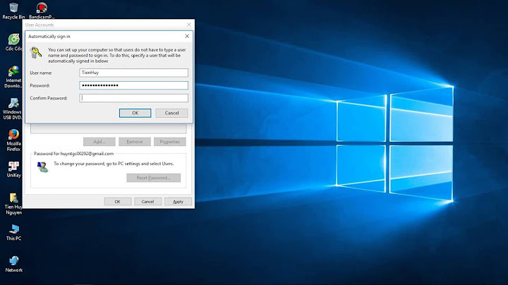 Bỏ qua đăng nhập Win 10