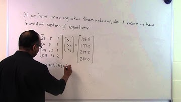 Chapter 04.05: Lesson: Have More Eqns Than Unknowns, Does It Mean We Have Inconsistent Sys of Eqns?