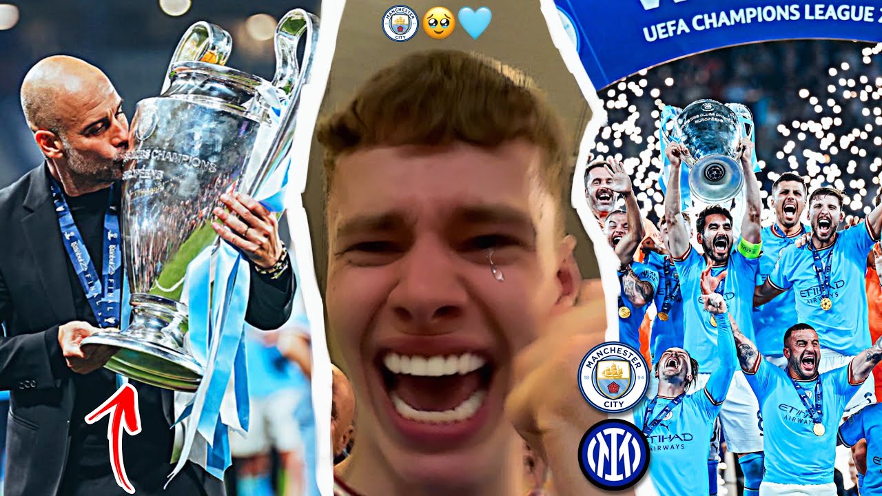 The Moment Manchester City WIN The CHAMPIONS LEAGUE & COMPLETE The TREBLE!