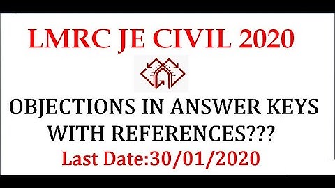 LMRC JE CIVIL 2020||Objections in Answer Keys||Doubtful Questions Explained|IESGATEWiz||Must Watch