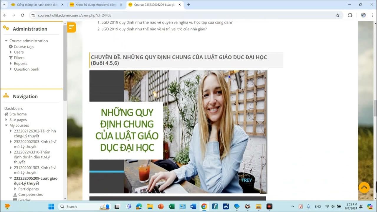 Huflit h ng d n sv s d ng moodle youtube