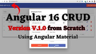 Angular 16 CRUD Application using Material UI| JSON-server mock API | step by step screenshot 5
