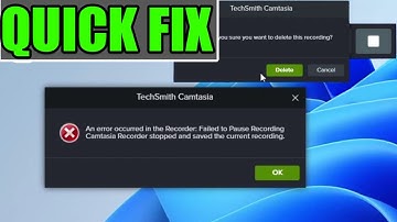 Fix Camtasia Error: “Failed to Pause Recording” |Camtasia Recorder Stopped Recording (2025)