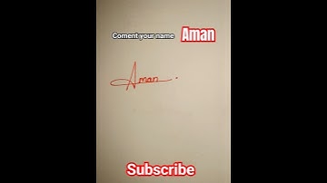 #how #to #simple #signature #Aman #shorts #video #new #signature
