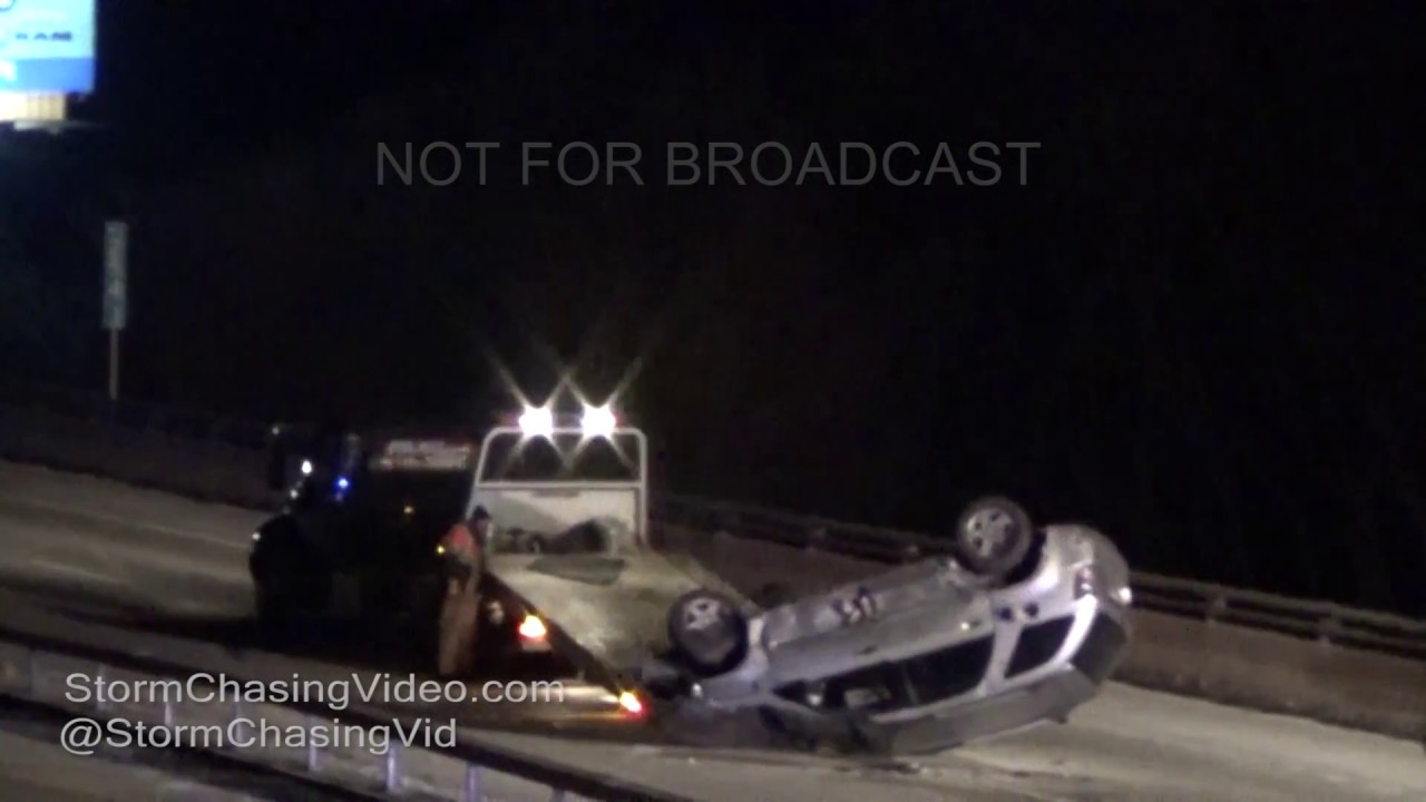 Columbia, PA Accident Clean Up In Bitter Cold - 1/8/2017