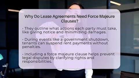 Why Do Lease Agreements Need Force Majeure Clauses? - Business Law Pros