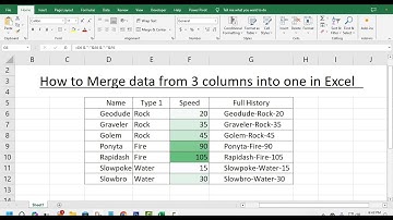 How to Merge data from 3 columns into one in Excel