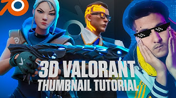 3D Valorant thumbnail tutorial | Step to step guide | Blender to render #9