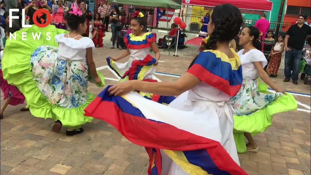 Grupo de baile venezolano en Orlando #Mesherenciahispana - YouTube