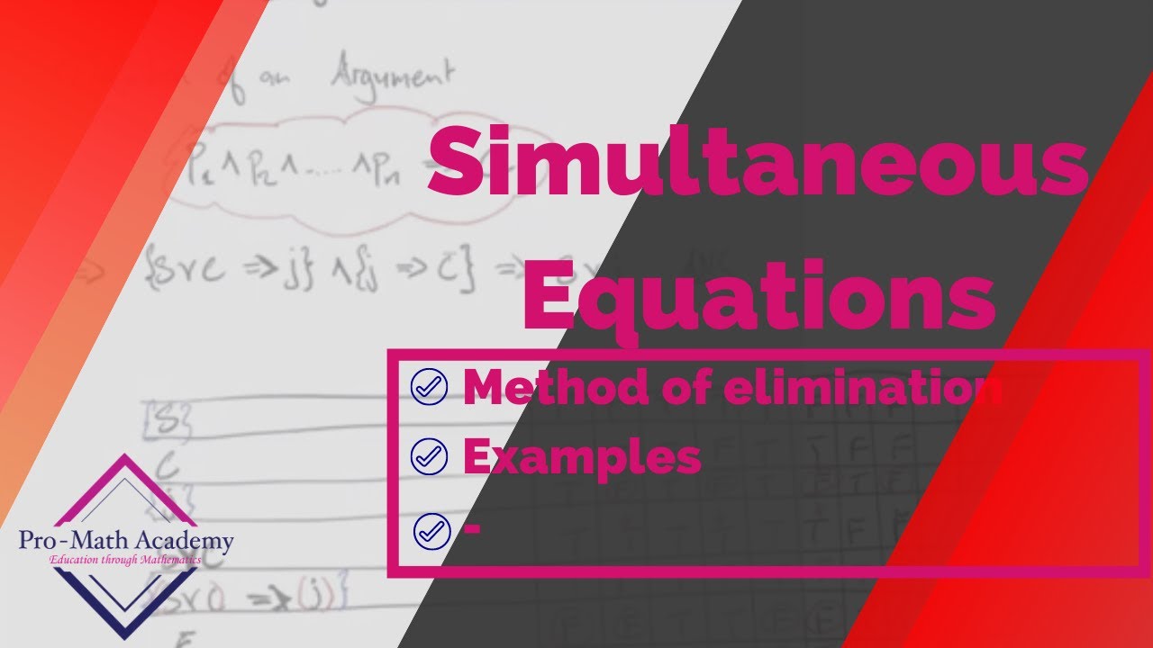 CXC maths: Simultaneous Equations - YouTube