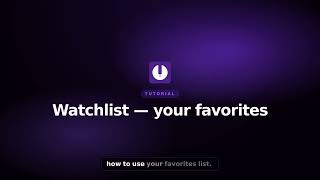 Watchlist how to use your favorites list uCharts