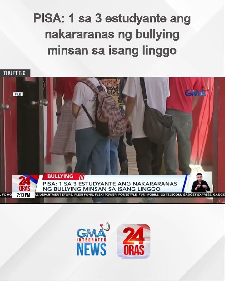 PISA: 1 sa 3 estudyante ang nakararanas ng bullying minsan sa isang linggo | 24 Oras