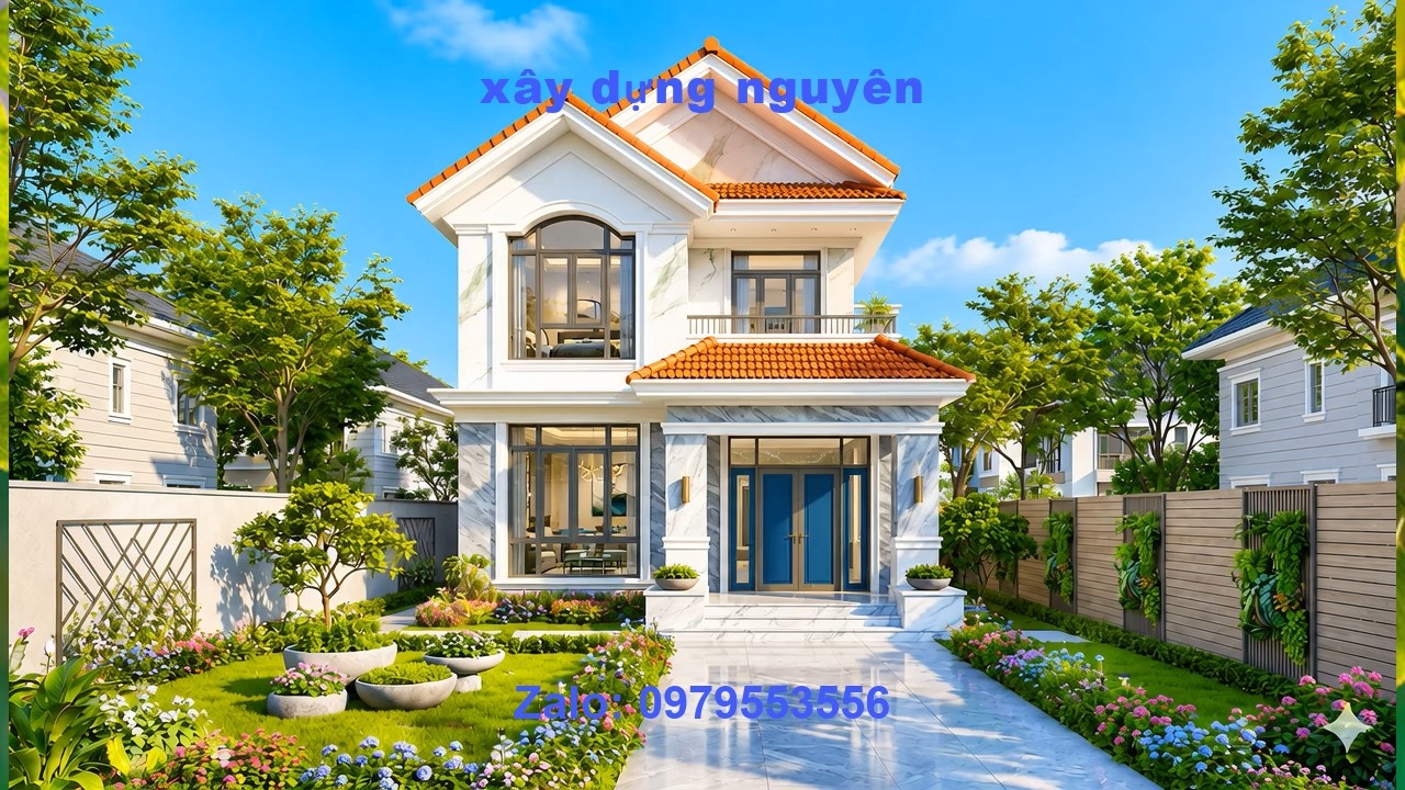 Mẫu Biệt Thự 2 Tầng Mái Thái Diện Tích 7x20m Thiết Kế 4 Phòng Ngủ #nha2tang #maithai