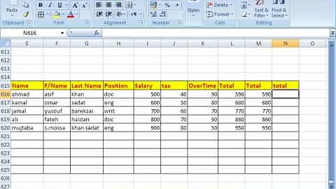 excel formula 2 By Ustad Barekzai function and For...