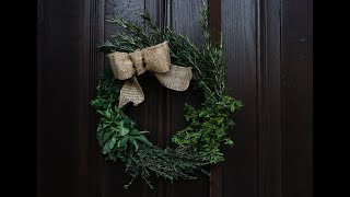 David Burtka Makes a Beautiful and Fragrant Holiday Herb Wreath