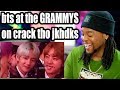 BTS at Grammys on Crack | How did RM do with Handshakes?