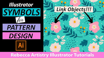 Symbols for Pattern Design in Adobe Illustrator / LINK Objects! /Edit Seamless Pattern Edges Easily!