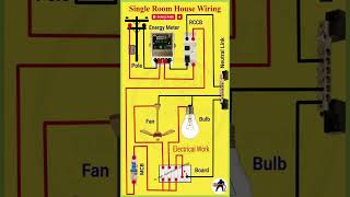 Single Room House Wiring Diagram ⚡ | Complete House Wiring Tutorial | AL GAZI #electrical #short