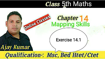 class 5th Navneet sharma maths chapter no 14 Mapping skill Exercise 14.1 Easiest way
