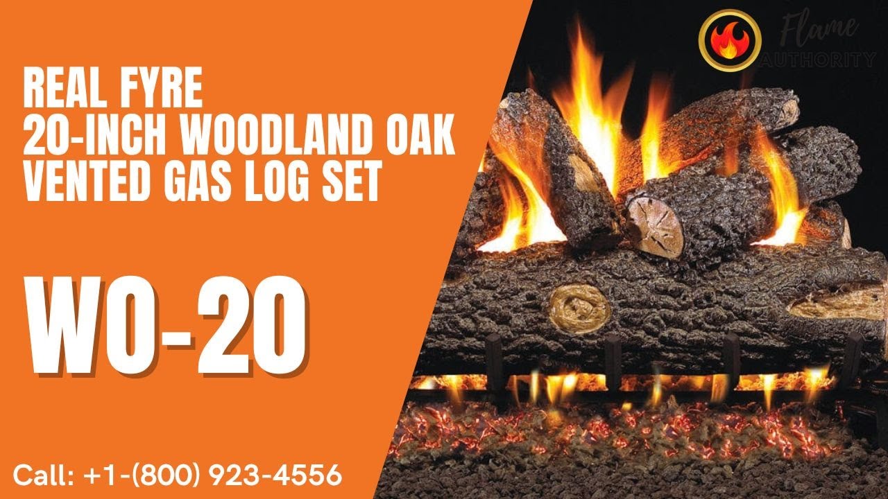 Real Fyre 20-inch Woodland Oak Vented Gas Log Set - WO-20