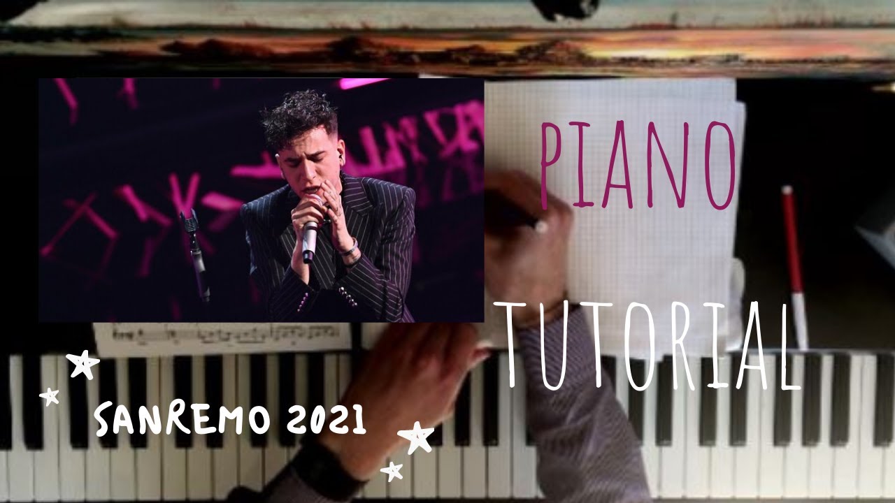 Fasma GG Parlami Tutorial per pianoforte [Sanremo 2021] YouTube