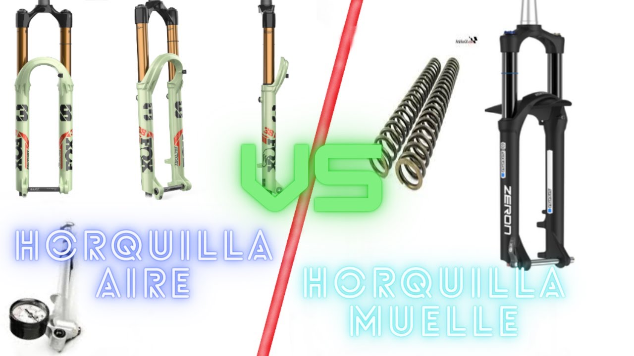 AIRE VS HORQUILLA MUELLE TIPOS de DIFERENTES - YouTube