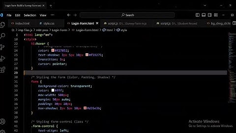 How to create Survey Form in html, css and JavaScript #coding #codingshorts #shorts