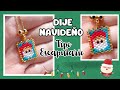 🎄 DIJE NAVIDEÑO TIPO ESCAPULARIO con Miyuki para pulseras o collares / Técnica Ladrillo Brick Stitch