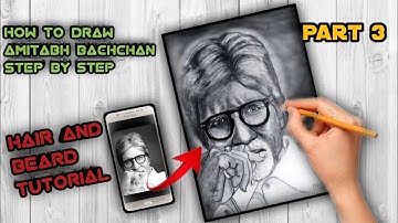 How To Draw Amitabh Bachchan Step By Step Sketch Tutorial - Part 3 || Artist Akshar