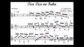 Partiture - sheet music solo guitar "Tico-Tico no Fuba " by Yahya DS chords