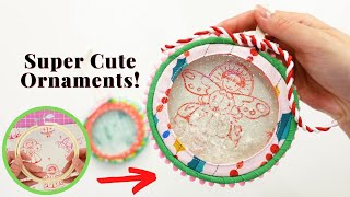 Snow Hoop Ornaments ☃️ Low-Sew Christmas Crafts