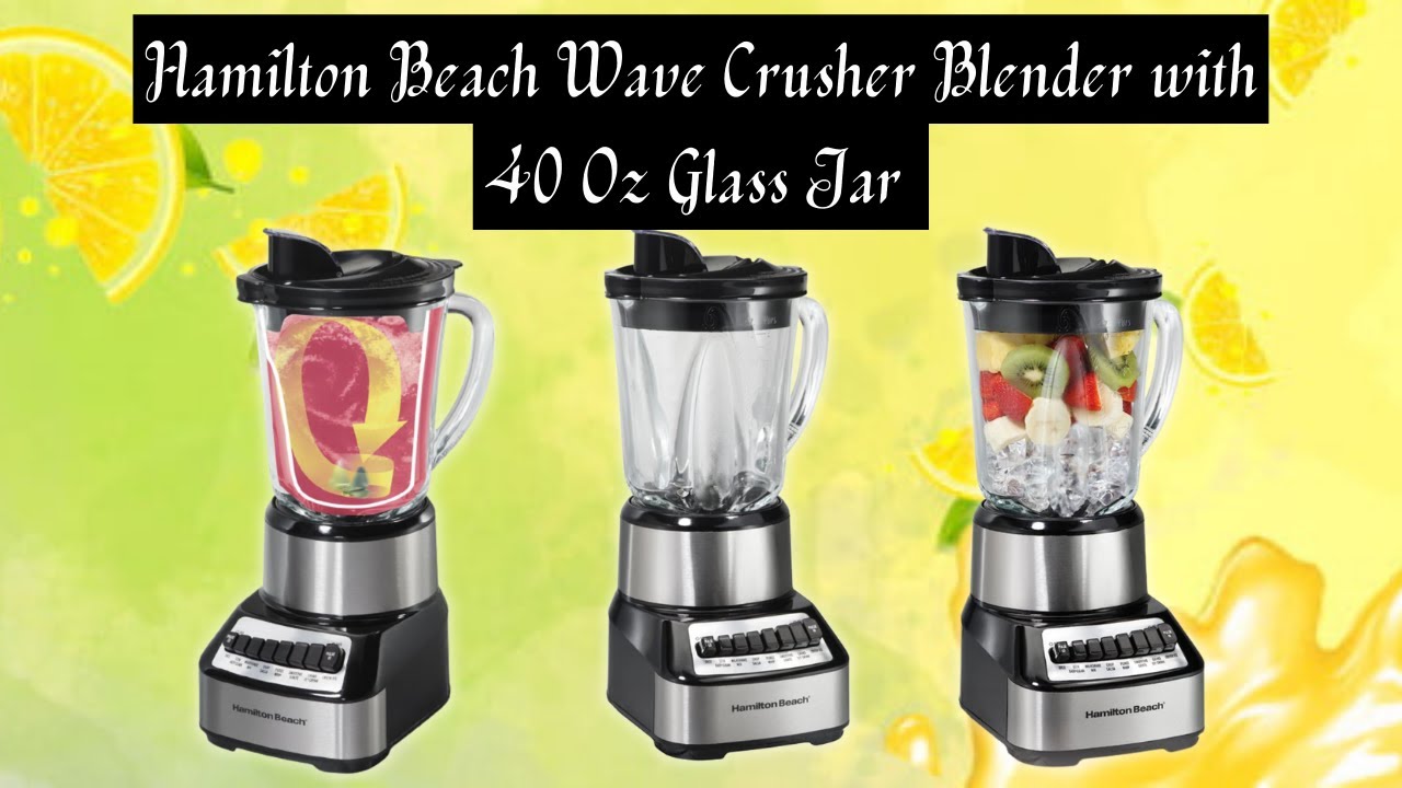 Hamilton Beach Wave Crusher 700W, 14 Multi-Function Blender w/ 40oz Glass  Jar
