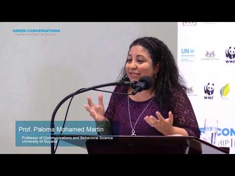 Professor Paloma Mohamed Martin Giving The Keynote Presentation At Green Conversations Georgetown 
