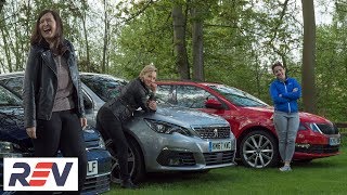 The REV Test: Small estate cars. Peugeot 308 SW vs Skoda Octavia estate vs Volkswagen Golf estate