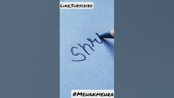 How to write name "Shruti" in cursive...... #cursive #cursivehandwriting