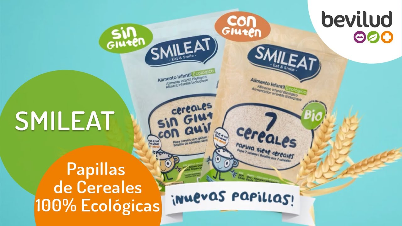 Smileat - Papillas de Cereales 100% Ecológicas 