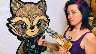 ASMR Rug Tufting | Guardians of The Galaxy Rocket Rug (Start To Finish)