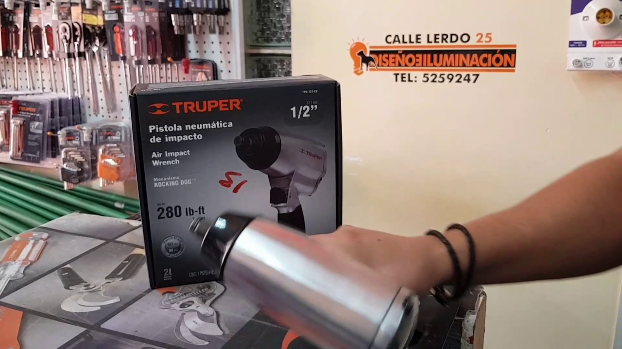 Pistola neumática de impacto Truper - YouTube
