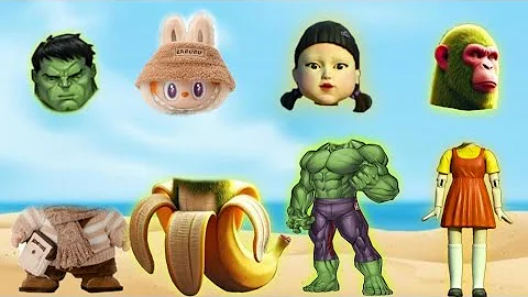 #TEBAKGAMBAR | LABUBU, CHIMPANZINI BANANINI, HULK, SQUID GAME. HEAD SWAP