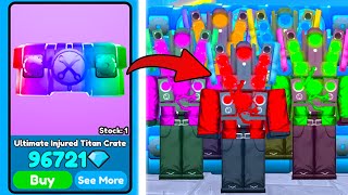 I Opened 💎100x INJURED CRATES. 🤑 Got HYPERS? - Toilet Tower Defense