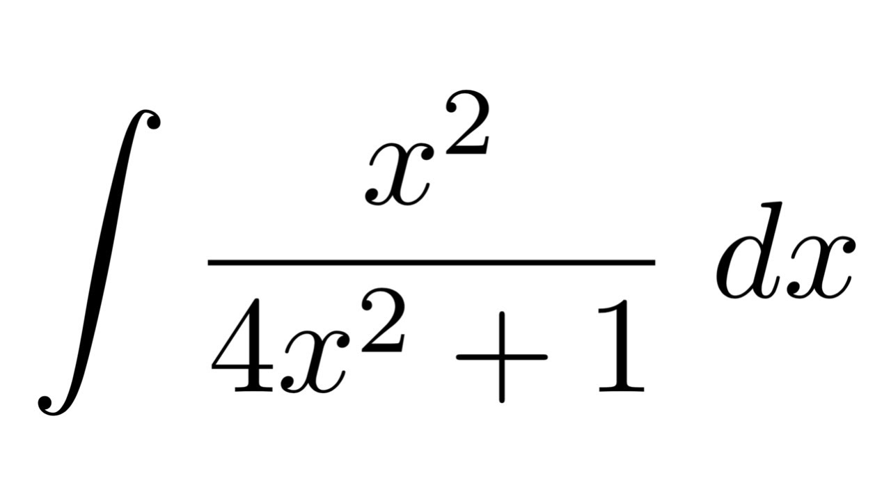 Integral Of X 2 4x 2 1 YouTube Integral Of X 2 4x 2 1 YouTube