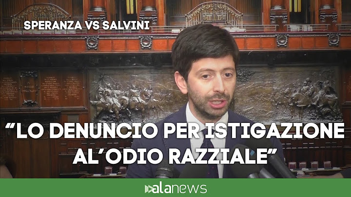 Speranza (LEU): "I denounce Salvini for inciting racial hatred"