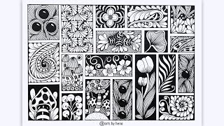 19 Zentangle Pattern For Beginners |Zentangle patterns |Doodle Pattern | Zendoodle