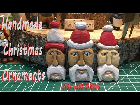 Handmade Christmas Ornaments - Super Easy Beginner Wood Carving