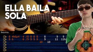 Video thumbnail of "Ella Baila Sola - Eslabon Armado y Peso Pluma GUITARRA Tutorial REQUINTO + ACORDES Christianvib"